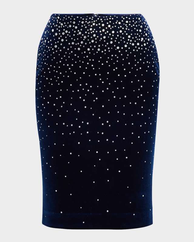 Midi Skirt in Crystal Velvet